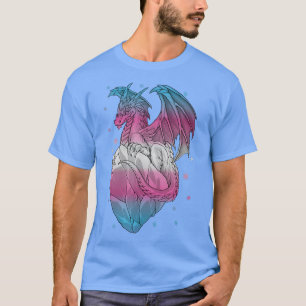 Transgender Ice Dragon Trans Pride Flagga Färg Sno T Shirt