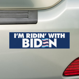Transgender I'm Ridin' with Biden 2024 LGBTQ Bildekal