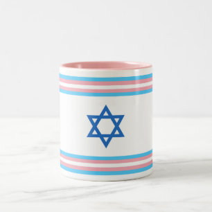 Transgender Israel Pride Flagga Två-Tonad Mugg