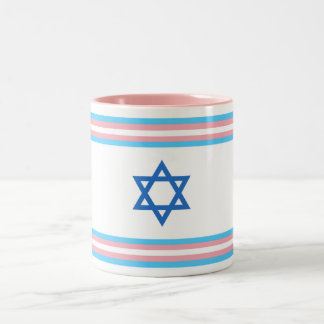Transgender Israel Pride Flagga Två-Tonad Mugg