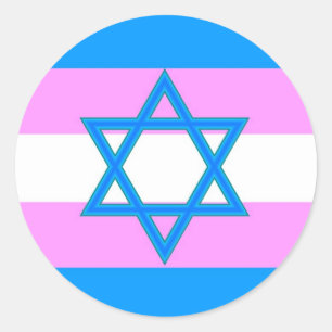 Transgender Jewish Pride Runt Klistermärke