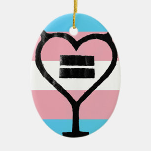 Transgender Kärlek Julgransprydnad Keramik