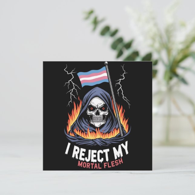 Transgender LGBT Pride Jag Förkastar Mitt Dödlika  Inbjudningar (Stående Fram)