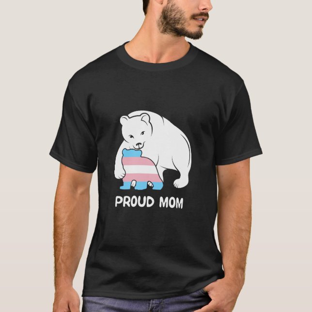 Transgender Mors dag Mamma Bear T Shirt (Framsida)