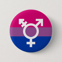 Transgender och Bi+ Prideflagga knäppas Knapp