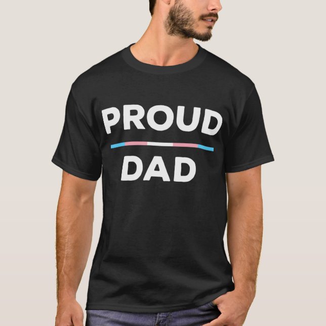 Transgender och HBT TQ for Proud Trans Pappa  T Shirt (Framsida)