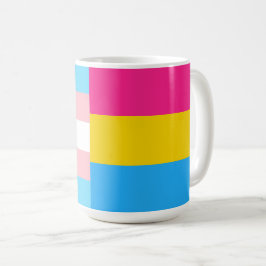 Transgender Pansexual Dual Pride Flag Kaffemugg