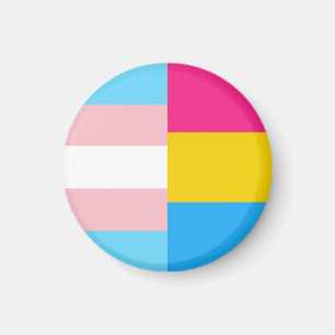 Transgender Pansexuell Dual Pride Flagga Magnet