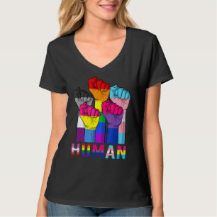 Transgender Prid för Lesbisk av humant Power Fist T Shirt