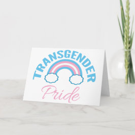 Transgender Pride Bevackert Rainbow Flagga Kort