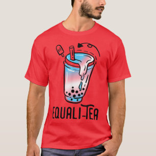 Transgender Pride Bubble Tea Funny LGBT Trans Flag T Shirt