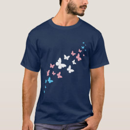 Transgender Pride Butterfly Trail T Shirt