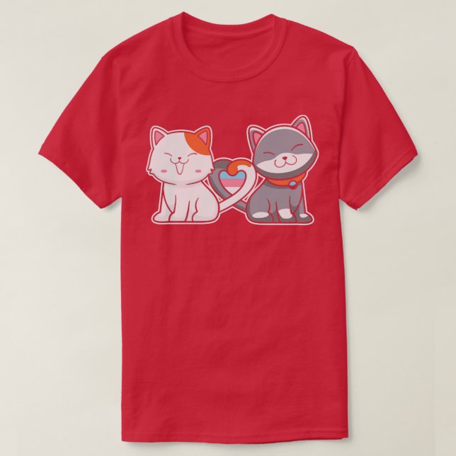 Transgender Pride Cat HBT Trans Flagga T Shirt (Design framsida)