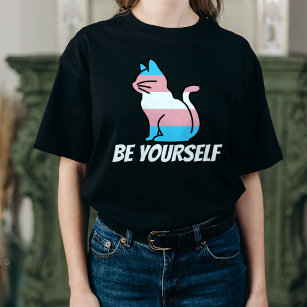 Transgender Pride Cat - var du själv T Shirt