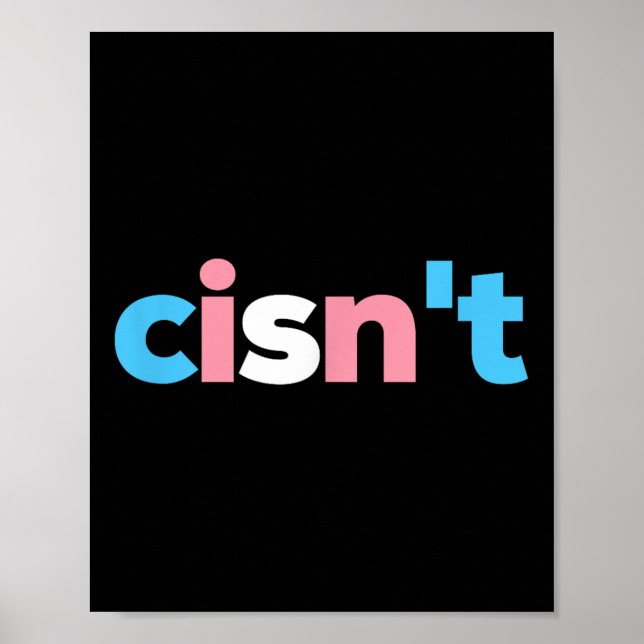 Transgender Pride Cisnt - Lgbtq Trans Flag - Funny Poster (Framsidan)