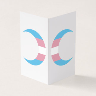 Transgender Pride Crescent Moons Greeting Card Visitkort