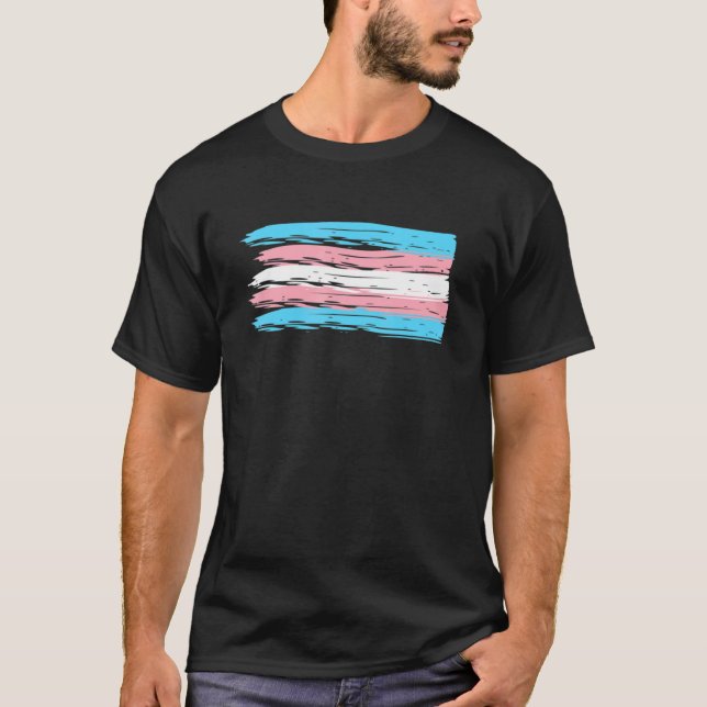 Transgender Pride CSV-Flagga T Shirt (Framsida)