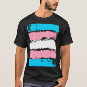 Transgender Pride Färg LGBTQ+ Paint Rand T Shirt