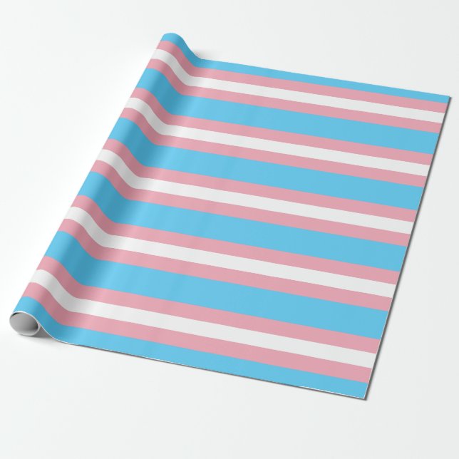 Transgender Pride Flag Horisontell Presentpapper (Utrullad)