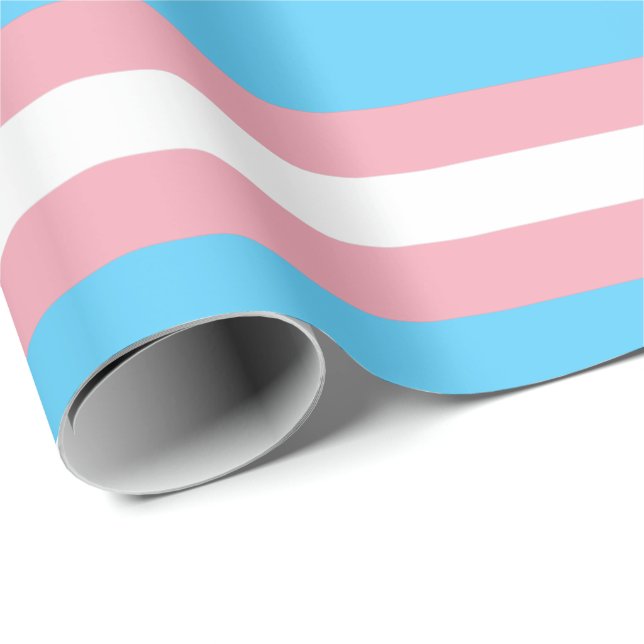 Transgender Pride Flag Horisontell Presentpapper (Rullad Hörn)