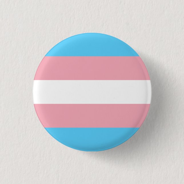 Transgender Pride Flagga Badge Knapp (Framsida)