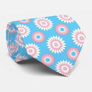 Transgender pride flagga / Blå blomma mönster Slips
