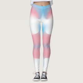 Transgender Pride Flagga Färg Swirl Leggings