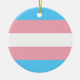 Transgender Pride Flagga - HBT Rainbow Julgransprydnad Keramik
