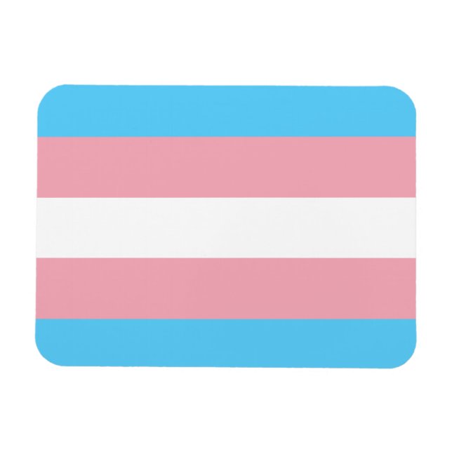 Transgender Pride Flagga - HBT Rainbow Magnet (Horisontell)
