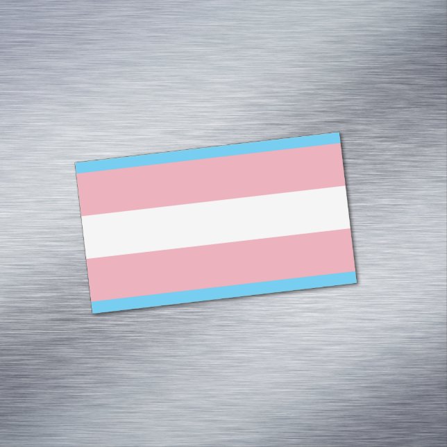 Transgender Pride Flagga - HBT Rainbow Magnetiska Visitkort (In Situ)