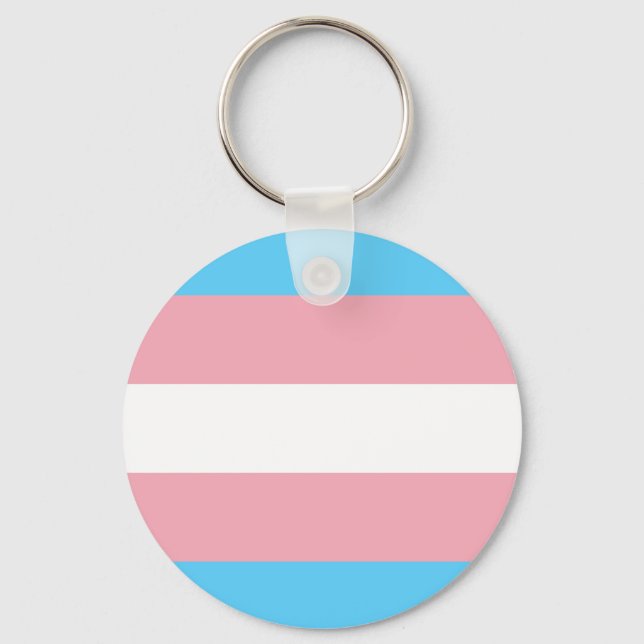 Transgender Pride Flagga - HBT Rainbow Nyckelring (Framsida)