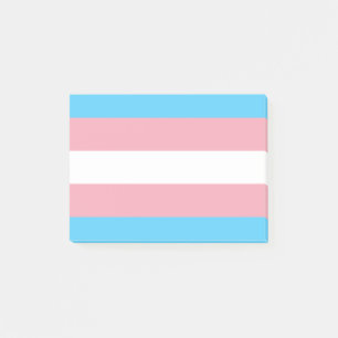 Transgender Pride Flagga - HBT Rainbow Post-it Block
