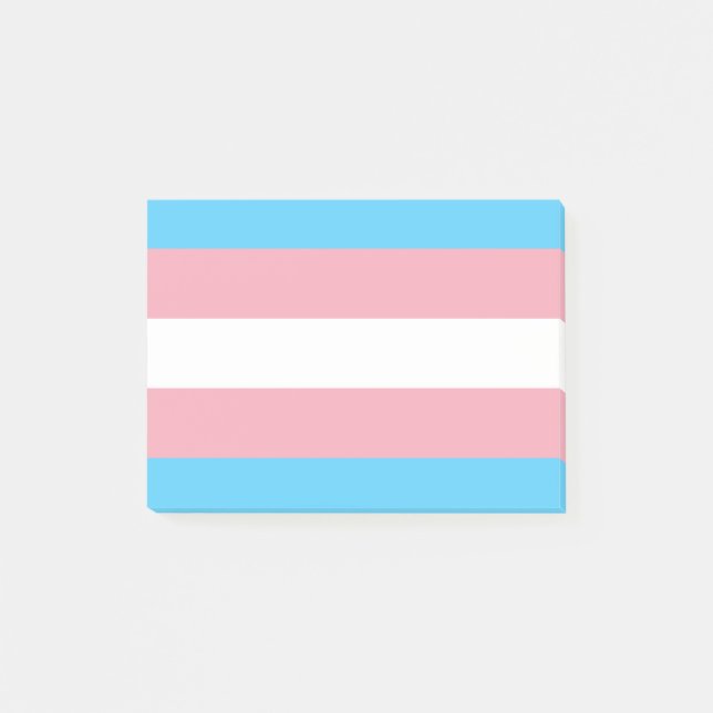 Transgender Pride Flagga - HBT Rainbow Post-it Block (Framsida)