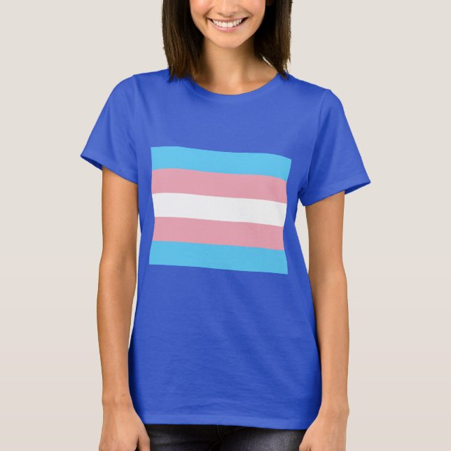 Transgender Pride Flagga - HBT Rainbow T Shirt (Framsida)