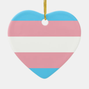 Transgender Pride Flagga - HBT Trans Rainbow Julgransprydnad Keramik