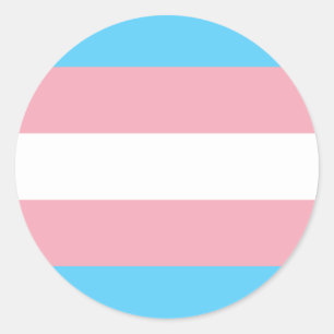 Transgender Pride Flagga - HBT Trans Rainbow Runt Klistermärke
