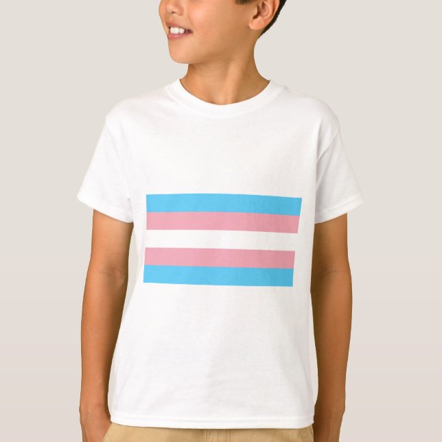 Transgender Pride Flagga - HBT Trans Rainbow T Shirt (Framsida)