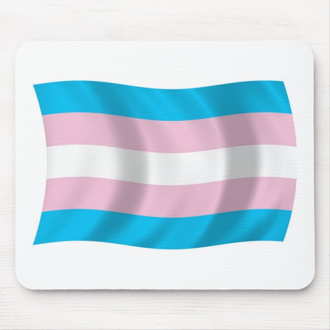 Transgender Pride Flagga Mousepad Musmatta (Framsidan)