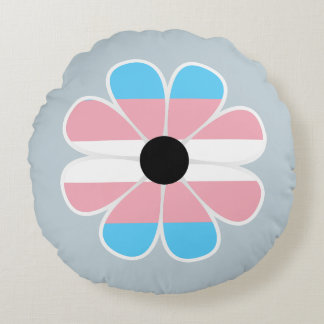 Transgender Pride Flagga Pillow, trans-flagga Rund Kudde