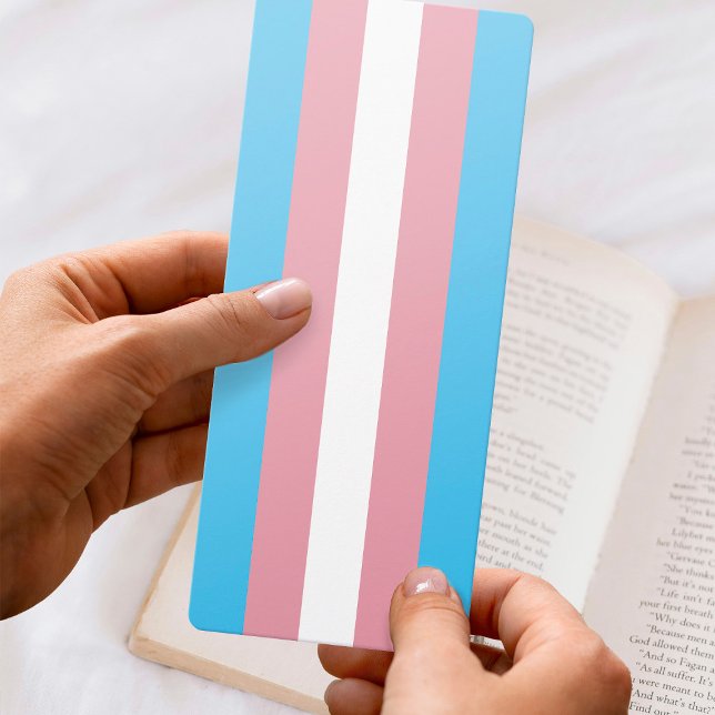 Transgender Pride Flagga Rosa Blue Bookmark (Transgender Pride Flag Pink Blue Bookmark)