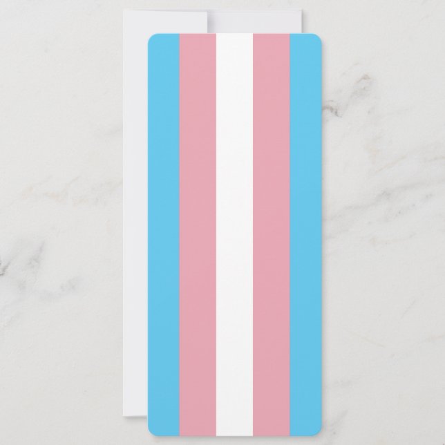 Transgender Pride Flagga Rosa Blue Notes Bookmark (Framsida)