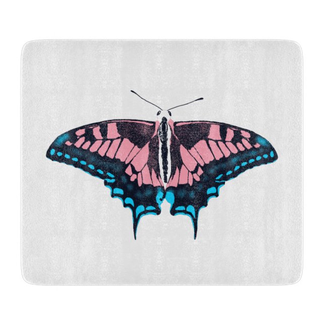 Transgender Pride Flagga Swallowtail Butterfly (Framsidan)