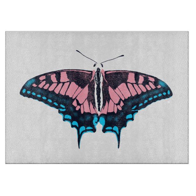 Transgender Pride Flagga Swallowtail Butterfly (Framsidan)