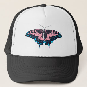Transgender Pride Flagga Swallowtail Butterfly Keps