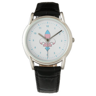 Transgender pride fleur-de-lis Watch Armbandsur