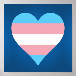 Transgender pride hjärta poster
