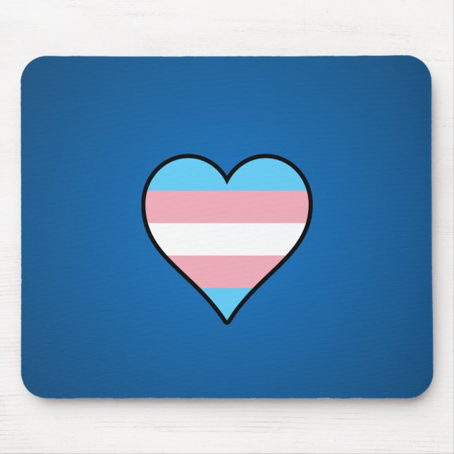 Transgender pride-hjärtan musmatta (Framsidan)