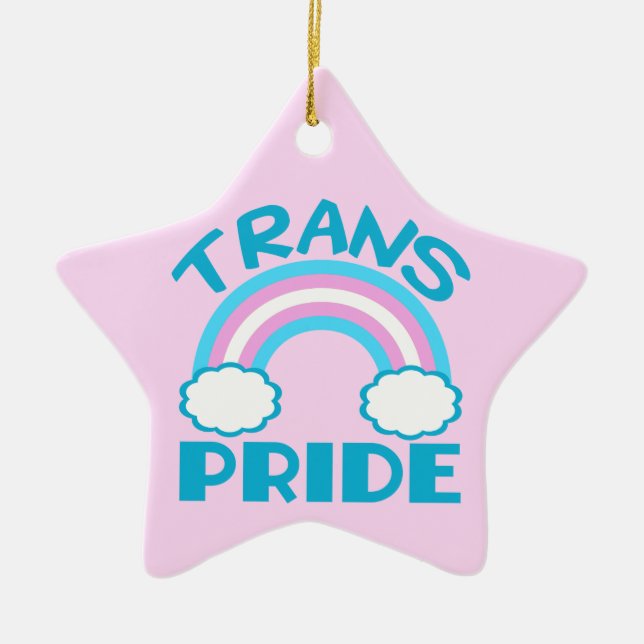 Transgender-Pride Julgransprydnad Keramik (Framsidan)