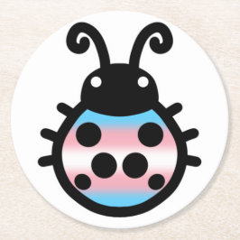 Transgender Pride Ladybug Coaster Underlägg Papper Rund