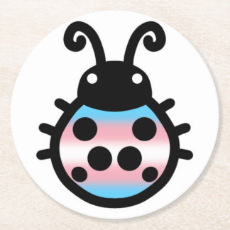 Transgender Pride Ladybug Coaster Underlägg Papper Rund